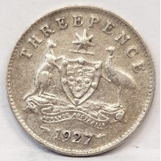AUSTRALIA 1927 . THREEPENCE AUSTRALIA 1927 . THREEPENCE